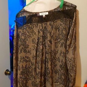 JL Black and grey Lace blouse